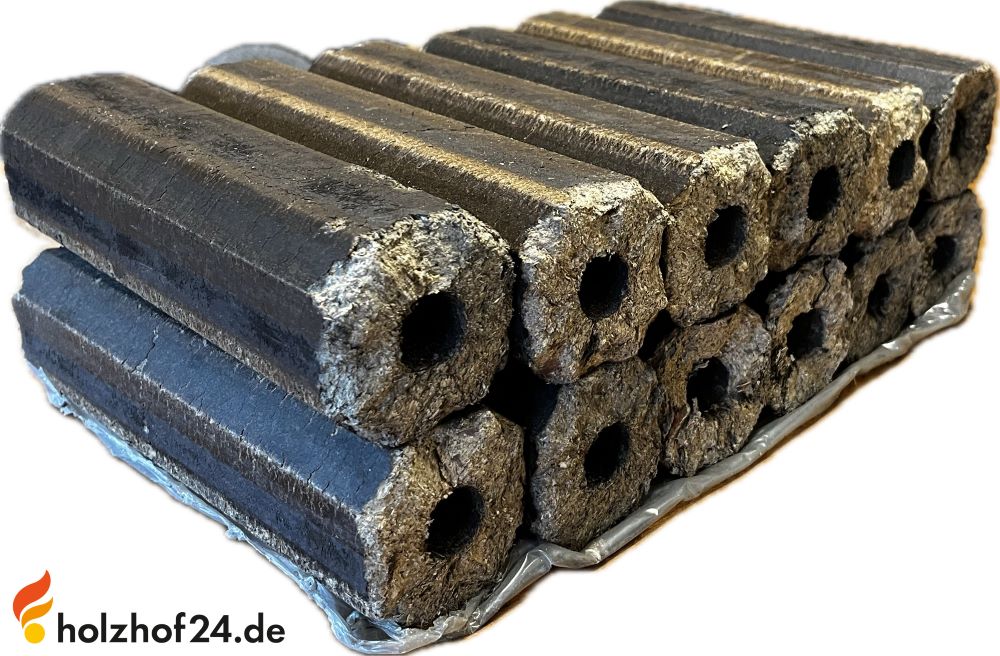 PINI KAY Holzbriketts Eiche 960 kg mit Zugloch auf Palette
